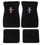 New! 1965-1973 Ford Mustang Black Carpet Floor Mats Set Of 4 Running Horse Logo. Fixed Price $139.95.