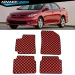 For 09-13 Toyota Corolla Anti-slip Floor Mats Checkered Carpets Black Plaid. Fixed Price $49.99.