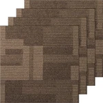 Uimoso Carpet Tile Floor 24PCS Squares W/padding Attached 24"X 24"MIXED Brown. Fixed Price $119.89.
