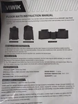 Viwik 3PC Floor Mats For 16-21 Jeep Grand Cherokee. Fixed Price $90.00.