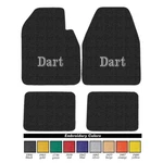 1963-73 Dodge Black Loop Floor Mats With Embroidered "dart" Logo. Fixed Price $164.99.