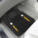 Fanmats 13786 Pittsburgh Steelers 2 Piece Deluxe Car Set. Fixed Price $54.99.