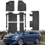 Tpe Rows Floor Mats / Trunk Cargo Liners For 2013-2020 Toyota Sienna 8 Seats. Fixed Price $142.59.
