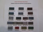 1969 1970 Mustang Coupe & Conv. Trunk Mat Heavy Duty Rubber, Ford Plaid Pattern. Fixed Price $124.20.