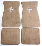 Pony/tri-bar Logo 4PC Carpet Custom Floor Mats Fits 1964-1968 Ford Mustang. Fixed Price $146.15.