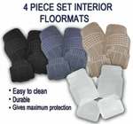 Zone Tech 4PC Black, Clear, Gray, Beige Rubber All Weather Car Floor Liner Mats. Fixed Price $17.99.