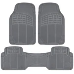 Bdk 3-PIECE Gray Rubber Floor Mats (front + Rear), Heavy Duty Universal Fit L.... Fixed Price $22.50.