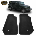 Fits 07-12 Jeep Wrangler Floor Mats Carpet Nylon Black 2PC. Fixed Price $46.99.