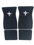 Fist 1964-1968 Mustang Black Carpet Floor Mats Pc W/silver Pony Logo Fronts. Fixed Price $170.45.