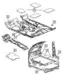 Genuine Mopar Floor Mat 5HS62XDHAD. Fixed Price $177.94.