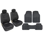 Bdk & Mats Black Pu Leather Seat Covers 3 Piece Pvc. Fixed Price $49.50.
