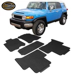 Fits 07-14 Toyota Fj Cruiser Heavy Duty Latex Floor Mats Front & Rear Full Set. Fixed Price $64.99.