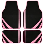 Car Pass Pink Edge Faux Leather Floor Mats, Black And. Fixed Price $39.99.