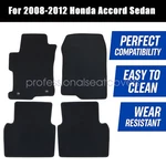 Front & Rear Floor Mats Carpet Black For 2008 2009 2010 2011 2012 Honda Accord. Fixed Price $32.39.