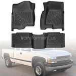 Tpe Floor Mats Liners Fits 1999-2006 Silverado/sierra 1500/2500 Extended Cab Blk. Fixed Price $68.49.