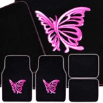 New Bdk Butterfly Carpeted Floor Mats Front & Rear 4PC Set For Truck Suv Van. Fixed Price $29.90.