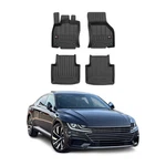 For Volkswagen Arteon 19-23 Omac Premium 1ST & 2ND Row Black Floor Mat Set. Fixed Price $119.99.