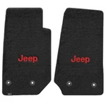 Lloyd Velourtex Blk Front Mats For 2014-18 Jeep Wrangler Unlimited W/ Red. Fixed Price $138.99.