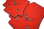 Chevrolet Corvette C7 Floor Mats Adrenaline Red Carbon Black Flags Premium 32OZ. Fixed Price $178.99.