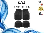 For All Infiniti Floor Mats Cabin 4 Pieces Custom Rubber Material Black. Fixed Price $89.92.