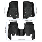 Mkr Tpe Car Floor Mats Black 3PCS For Jeep Wrangler Jl 2018+ 4 Doors Model. Fixed Price $105.99.