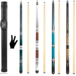 57" 2-PIECE Maple Wood Billiard Pool Cue STICKS-18 19 20 21OZ With Free Bag. Fixed Price $39.99.