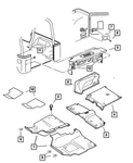 Genuine Mopar Front Floor Carpet Left 5FV51XDVAG. Fixed Price $105.42.