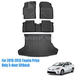 Floor Mats & Trunk Cargo Liner Full Cover Black Tpe For 2010-2015 Toyota Prius. Fixed Price $117.99.