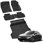 Lasfit Floor Mats & Cargo Liner For Honda Civic Hatchback Hybrid 2025-2026. Fixed Price $189.00.