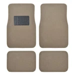 4PC Carpet Floor Mats Set Front & Rear W/ Comfortable Heel Pad- Medium Beige. Fixed Price $22.90.