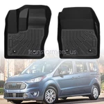 Front Tpe Floor Mats Liners 3D 2014-2021 Ford Transit Connect Van 4DR Black. Fixed Price $77.99.