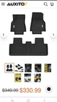Auxito Tesla Model Y Floor Mats 2024 2023-2020, All Weather Custom. Fixed Price $29.99.