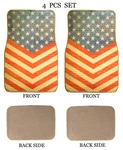 Universal Fit Truck Suv Usa Flag Print Beige Carpet Floor Mats-pack Of 4. Fixed Price $38.99.