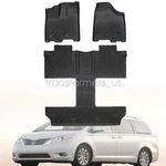 Front & 2ND 3RD Tpe Floor Mats Liners For 2011-2012 Toyota Sienna 7 Passenger. Fixed Price $155.99.