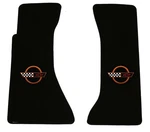 1984-1990 C4 Corvette Classic Loop Black Floor Mats Set Gold Circle Flags Logo. Fixed Price $138.99.