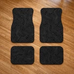Black Topographic Car Floor Mats Set Of 4 Minimalist Contour Auto Decor. Fixed Price $119.99.