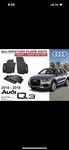 Genuine Audi Q3 All Weather Front + Rear Floor Mat Set Rubber Black Oem. Fixed Price $112.50.