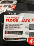 (qty 4) Bdk MT-202-BK Carpet Floor Mats Truck Suv, Black/gray Two-tone. Fixed Price $27.99.