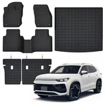Floor Mats Cargo Liner Vw Tiguan 2025 2026 All Weather Tpe Black Backrest Seats. Fixed Price $209.99.