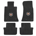 2013+ Cadillac 4PC Ebony Black Velourtex Floor Mats - Crest & Wreath Logo. Fixed Price $180.99.