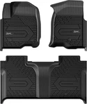 3W Floor Fit For Gmc Sierra & Chevy Sliverado Mats, Black. Fixed Price $206.98.