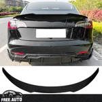Fits 17-23 Tesla Model Ikon Style Rear Trunk Spoiler Wing Gloosy Black Abs. Fixed Price $81.99.