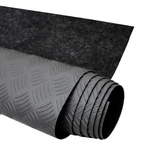 Rubber Truck Bed Liner Trunk Mat Floor Alu. Look Chequered Black 118"X79". Fixed Price $199.99.