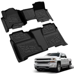 Floor Mats Liners For Chevrolet Silverado 2500 Hd / 3500 2015-2019 Crew Cab. Fixed Price $139.00.