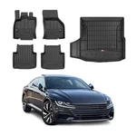 Omac Premium Floor Mats & Cargo Liners For Vw Arteon 2019-2023 Black 5 Pcs. Fixed Price $189.99.