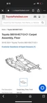 2016 -2021 Toyota Tundra Carpet Assembly 58510-0C712-C1. Fixed Price $260.00.
