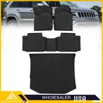3D Floor Mats Liner Set W/ Trunk For Jeep Grand Cherokee 2016-21 All Weather. Fixed Price $82.95.
