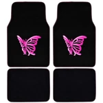 Bdk Pink Butterfly Carpet Floor Mats Heavy Duty Front Rear For Truck Suv. Fixed Price $29.90.