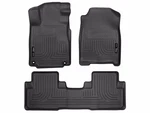 Husky Weatherbeater FRONT/2ND Row Floor Mats 3PC Fits 2012-2014 Honda Cr-v Black. Fixed Price $127.49.