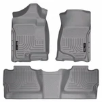 Husky Weatherbeater 1ST/2ND Row Grey Floor Liners For Silverado Sierra 1500 Crew. Fixed Price $153.20.